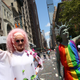 Visitors from Amsterdam, the Netherlands march in the NYC Pride March on June 30, 2019 in New York City.